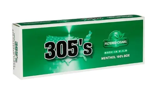 305'S FILTER CIGAR 100S BOX (Menthol) | Fadah Distribution